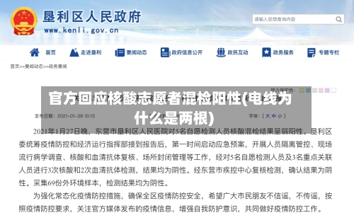 官方回应核酸志愿者混检阳性(电线为什么是两根)-第1张图片
