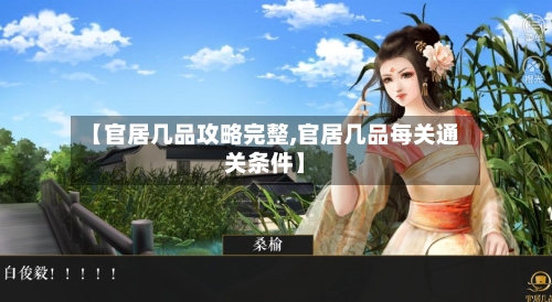 【官居几品攻略完整,官居几品每关通关条件】-第1张图片