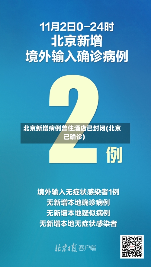 北京新增病例曾住酒店已封闭(北京已确诊)-第1张图片