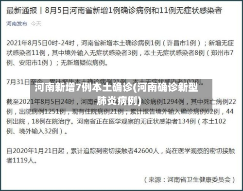 河南新增7例本土确诊(河南确诊新型肺炎病例)-第2张图片