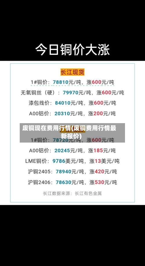 废铜现在费用行情(废铜费用行情最新报价)-第1张图片