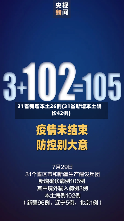 31省新增本土26例(31省新增本土确诊42例)-第1张图片
