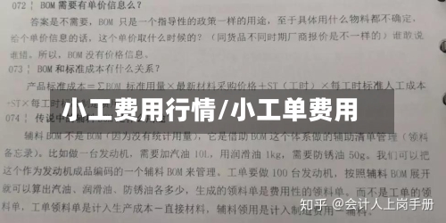 小工费用行情/小工单费用-第1张图片