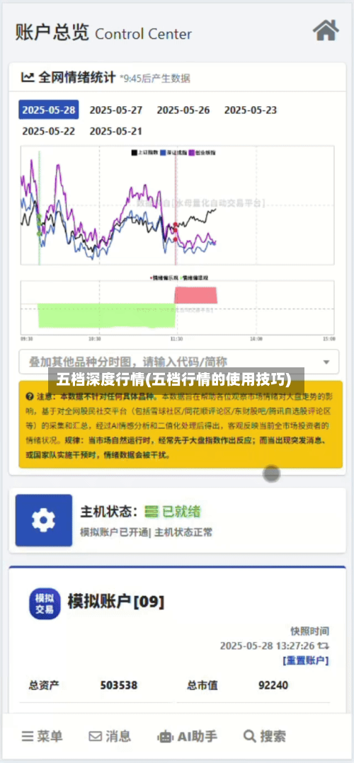 五档深度行情(五档行情的使用技巧)-第1张图片