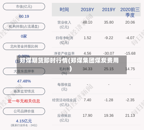 郑煤期货即时行情(郑煤集团煤炭费用)-第1张图片