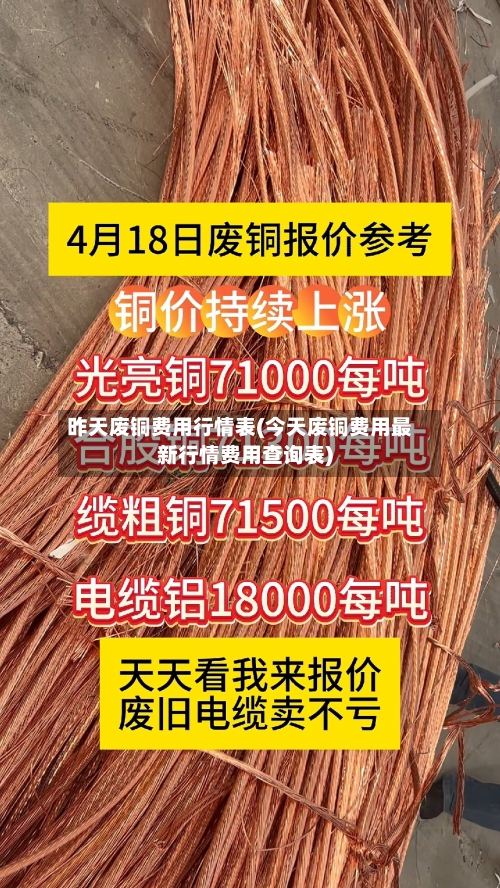 昨天废铜费用行情表(今天废铜费用最新行情费用查询表)-第2张图片