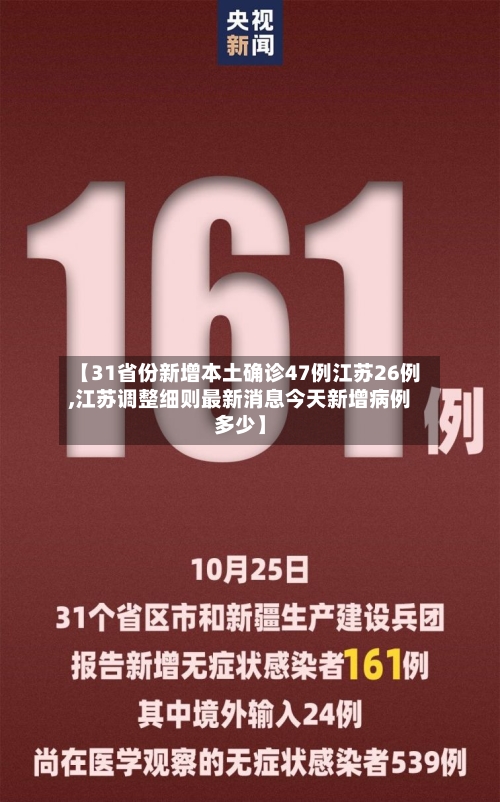 【31省份新增本土确诊47例江苏26例,江苏调整细则最新消息今天新增病例多少】-第2张图片