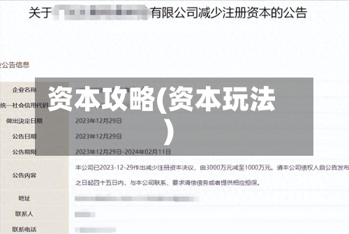 资本攻略(资本玩法)-第1张图片