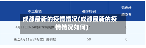 成都最新的疫情情况(成都最新的疫情情况如何)