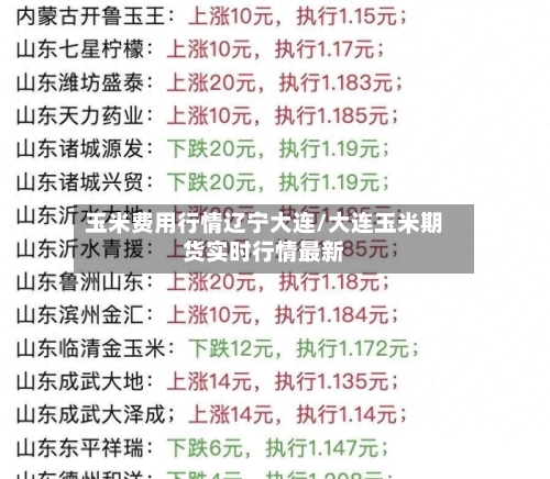 玉米费用行情辽宁大连/大连玉米期货实时行情最新-第1张图片