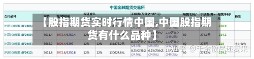 【股指期货实时行情中国,中国股指期货有什么品种】-第3张图片