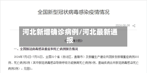 河北新增确诊病例/河北最新通报