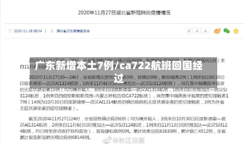 广东新增本土7例/ca722航班回国经过-第2张图片