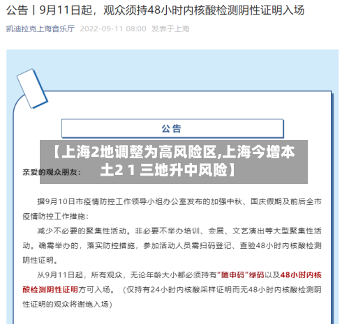 【上海2地调整为高风险区,上海今增本土2 1 三地升中风险】-第3张图片