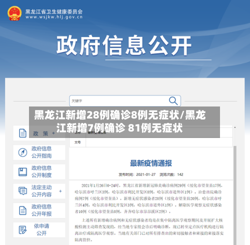 黑龙江新增28例确诊8例无症状/黑龙江新增7例确诊 81例无症状-第1张图片