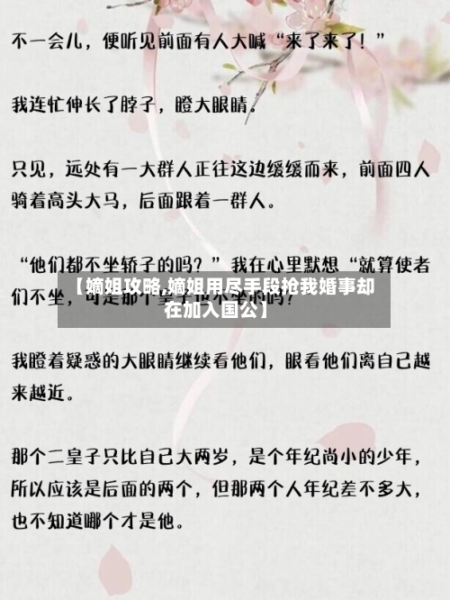 【嫡姐攻略,嫡姐用尽手段抢我婚事却在加入国公】-第1张图片