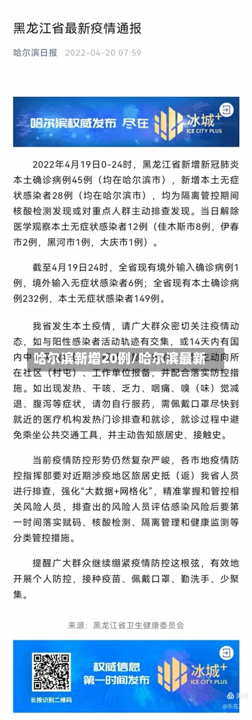 哈尔滨新增20例/哈尔滨最新-第1张图片