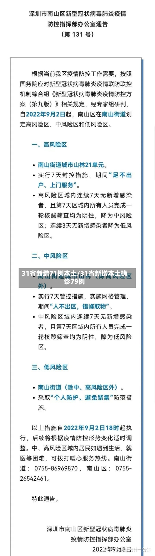 31省新增71例本土/31省新增本土确诊79例-第1张图片