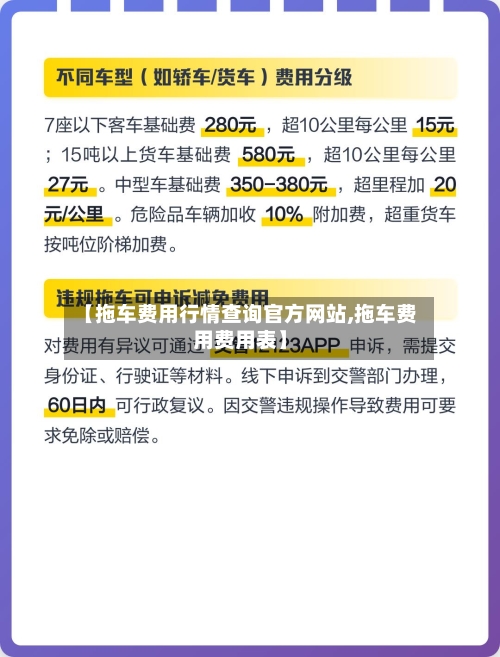 【拖车费用行情查询官方网站,拖车费用费用表】-第1张图片