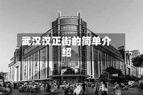武汉汉正街的简单介绍-第1张图片