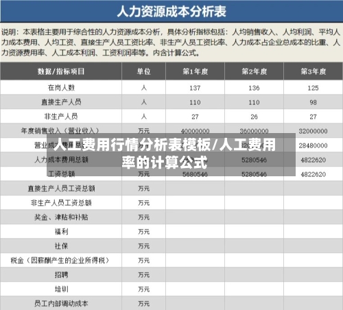 人工费用行情分析表模板/人工费用率的计算公式-第1张图片
