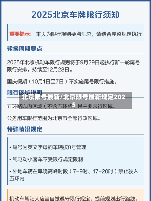 北京限号最新/北京限号最新规定2025-第3张图片