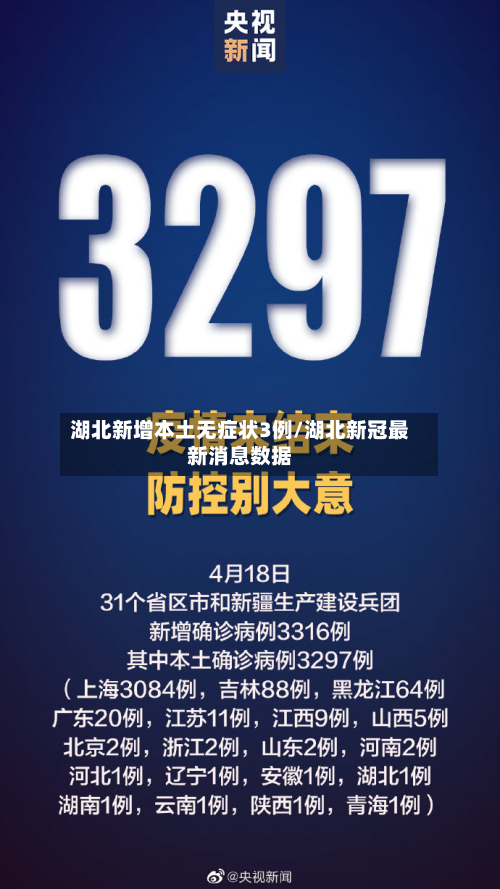 湖北新增本土无症状3例/湖北新冠最新消息数据