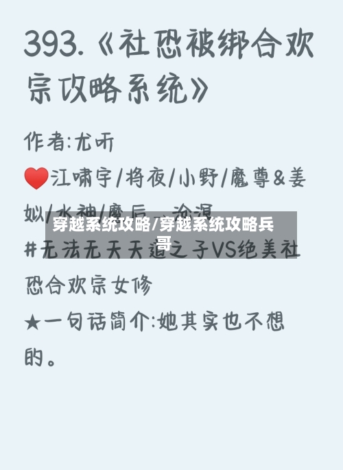 穿越系统攻略/穿越系统攻略兵哥