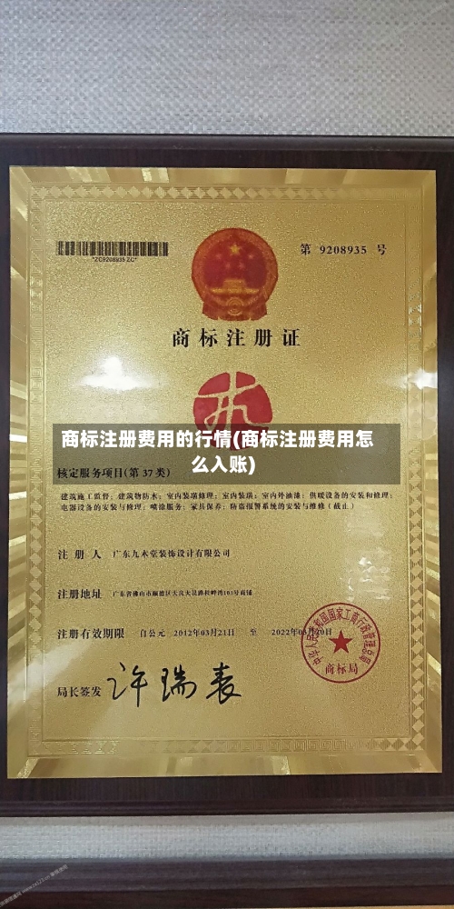 商标注册费用的行情(商标注册费用怎么入账)-第1张图片