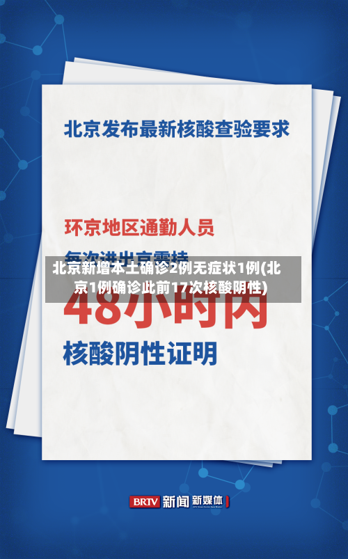 北京新增本土确诊2例无症状1例(北京1例确诊此前17次核酸阴性)-第1张图片