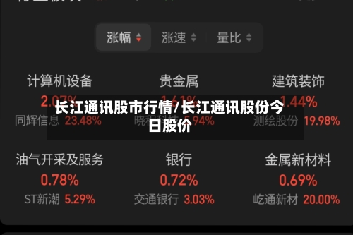 长江通讯股市行情/长江通讯股份今日股价-第1张图片