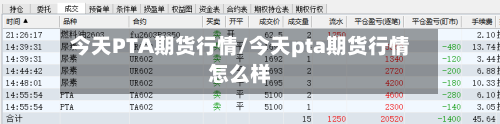 今天PTA期货行情/今天pta期货行情怎么样-第1张图片