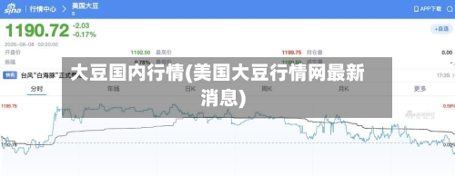大豆国内行情(美国大豆行情网最新消息)-第1张图片