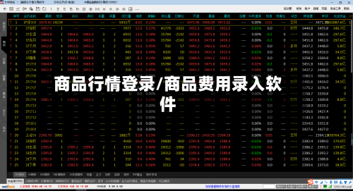 商品行情登录/商品费用录入软件-第1张图片