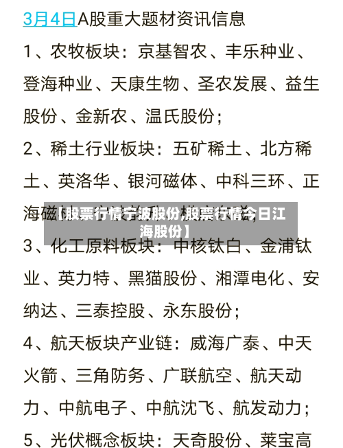 【股票行情宁波股份,股票行情今日江海股份】-第1张图片