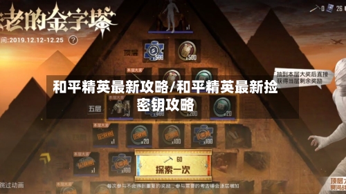 和平精英最新攻略/和平精英最新捡密钥攻略-第1张图片