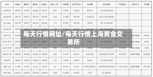 每天行情网址/每天行情上海黄金交易所-第2张图片