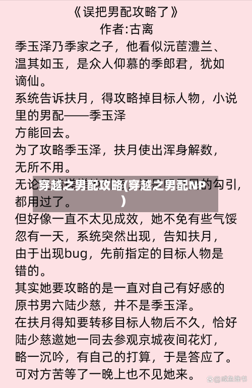 穿越之男配攻略(穿越之男配NP)-第1张图片