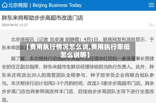 【费用执行情况怎么说,费用执行率低怎么说明】-第1张图片