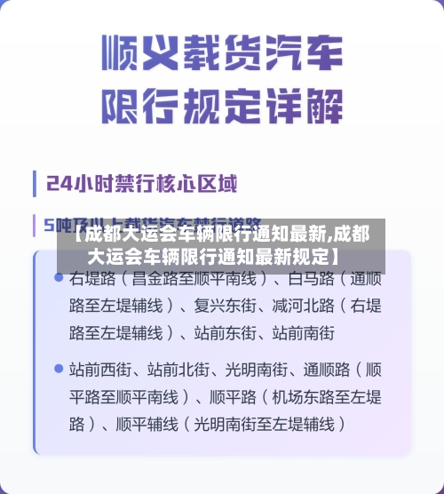 【成都大运会车辆限行通知最新,成都大运会车辆限行通知最新规定】-第1张图片
