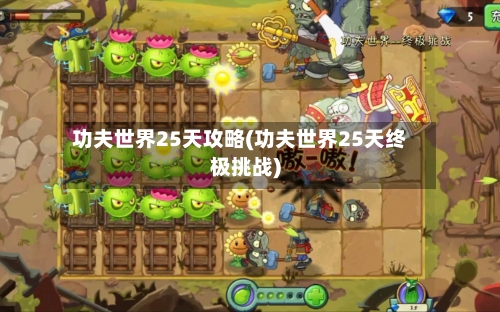功夫世界25天攻略(功夫世界25天终极挑战)-第1张图片