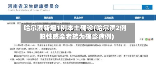 哈尔滨新增1例本土确诊(哈尔滨2例阳性感染者转为确诊病例)-第1张图片
