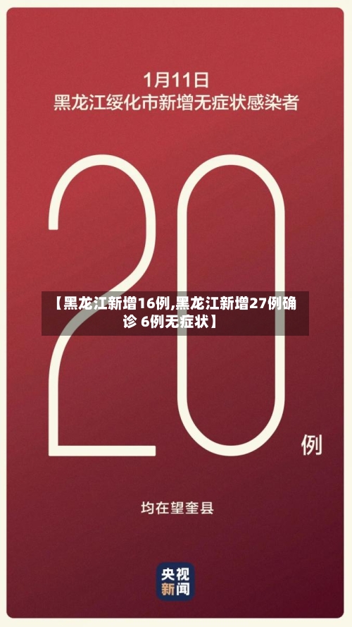 【黑龙江新增16例,黑龙江新增27例确诊 6例无症状】-第1张图片