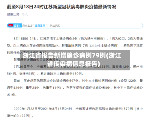 浙江省报告新增确诊病例79例(浙江省传染病信息报告)-第1张图片