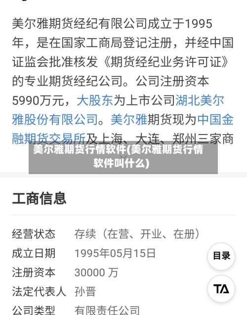 美尔雅期货行情软件(美尔雅期货行情软件叫什么)-第1张图片