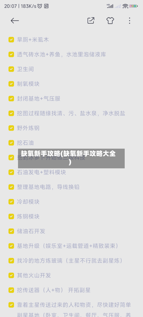 缺氧新手攻略(缺氧新手攻略大全)