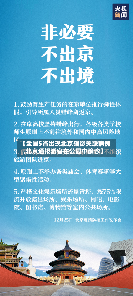 【全国5省出现北京确诊关联病例,北京通报游客在公园中确诊】-第1张图片