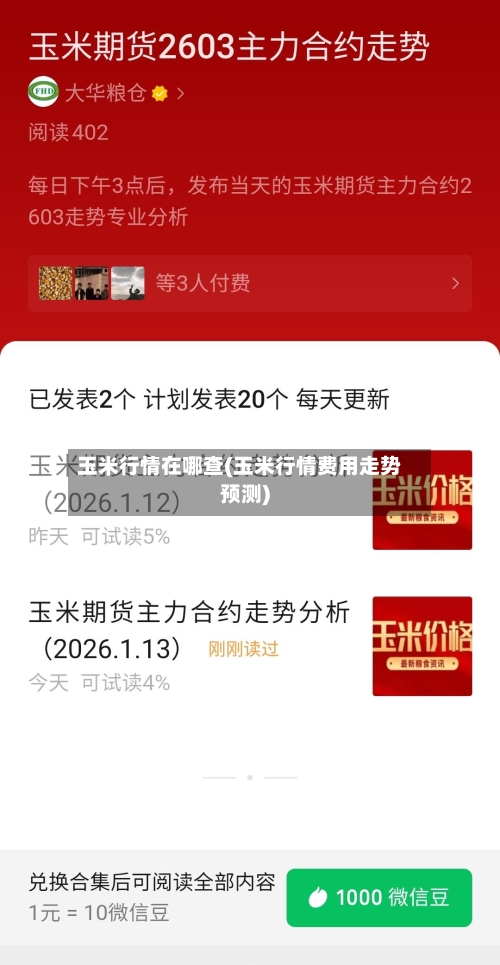 玉米行情在哪查(玉米行情费用走势预测)-第1张图片