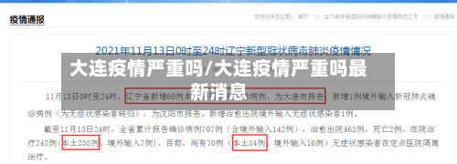 大连疫情严重吗/大连疫情严重吗最新消息-第3张图片