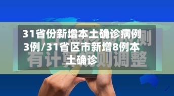 31省份新增本土确诊病例3例/31省区市新增8例本土确诊-第1张图片